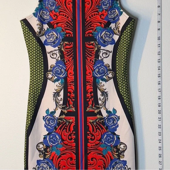 FLYING TOMATO Women’s Size M Multi Colored Back Zip Up Midi dress - Picture 5 of 7